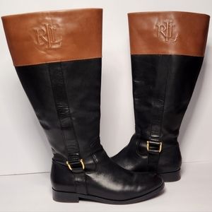 Lauren Ralph Lauren Bernadine Leather Riding Boots 6.5 California Cowgirl